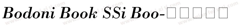 Bodoni Book SSi Boo字体转换